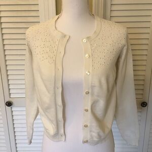 Boss Hugo Boss Creamy White Classic Stylish Quality Girl’s Cardigan Sweater